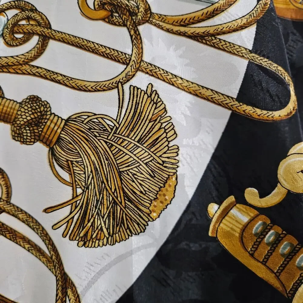 Vintage Silk Full Zip Y2K Lined Sword Graphic Jacket Momcore - Picture 8 of 11